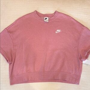 Nike Women's Rose Pink Cropped Hoodie